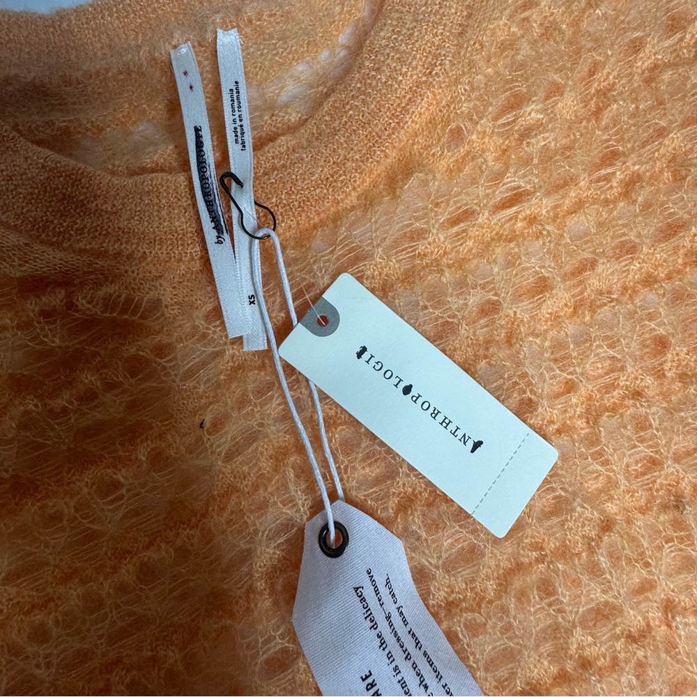 NWT Anthropologie Pilcro Open Stitch Pullover Fuzzy Sweater xs - Picture 11 of 13